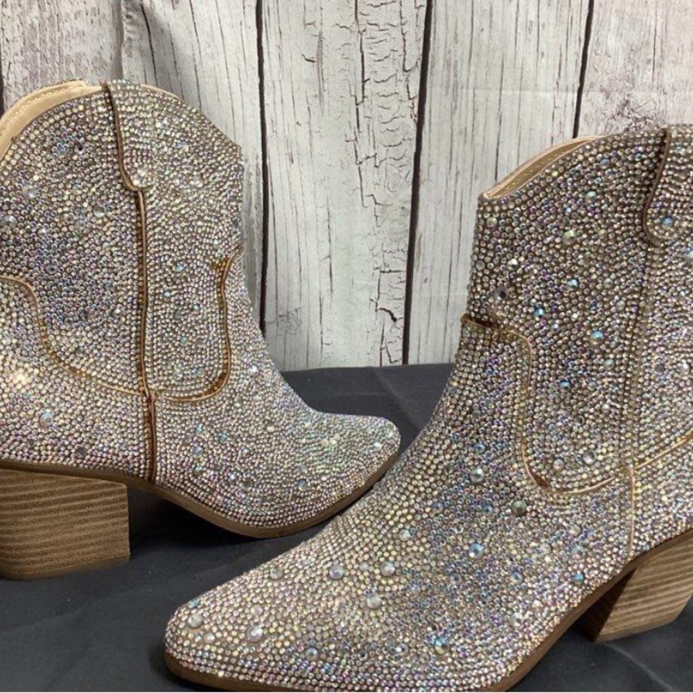 Matisse Glittering Rhinestone Ankle Booties